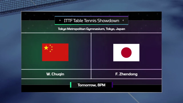Title Fullscreen Green Purple ping pong scoreboard overlay