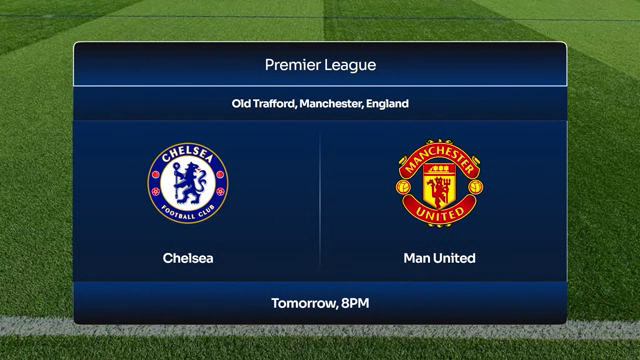 Title Fullscreen Dark Blue soccer scoreboard overlay