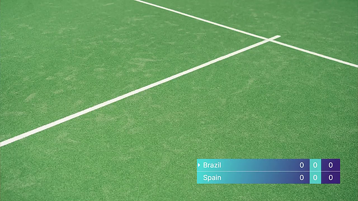 Radial Skyfall tennis scoreboard overlay