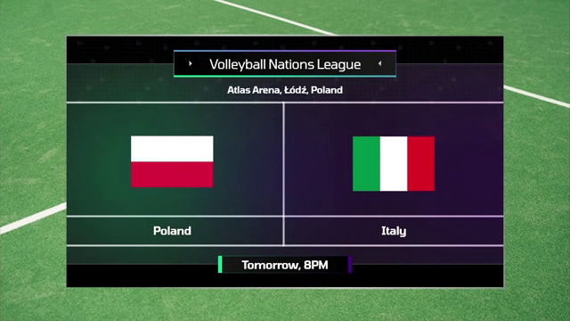 Title Fullscreen Green Purple volleyball scoreboard overlay